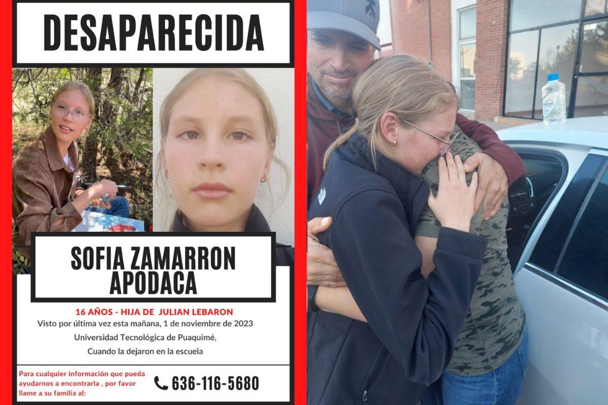 Familia LeBarón encuentra a Sofía Zamarrón Apodaca tras su desaparición